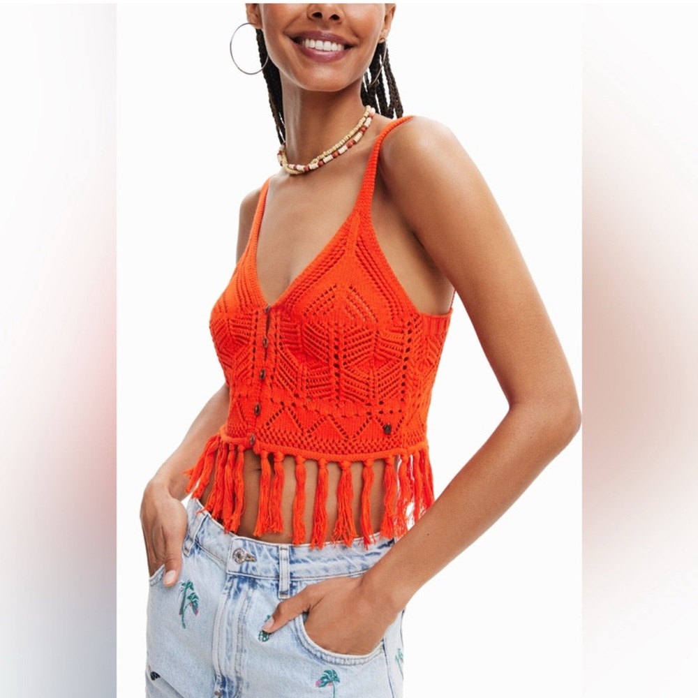 Desigual CROCHET CROP TOP XL BNWOT